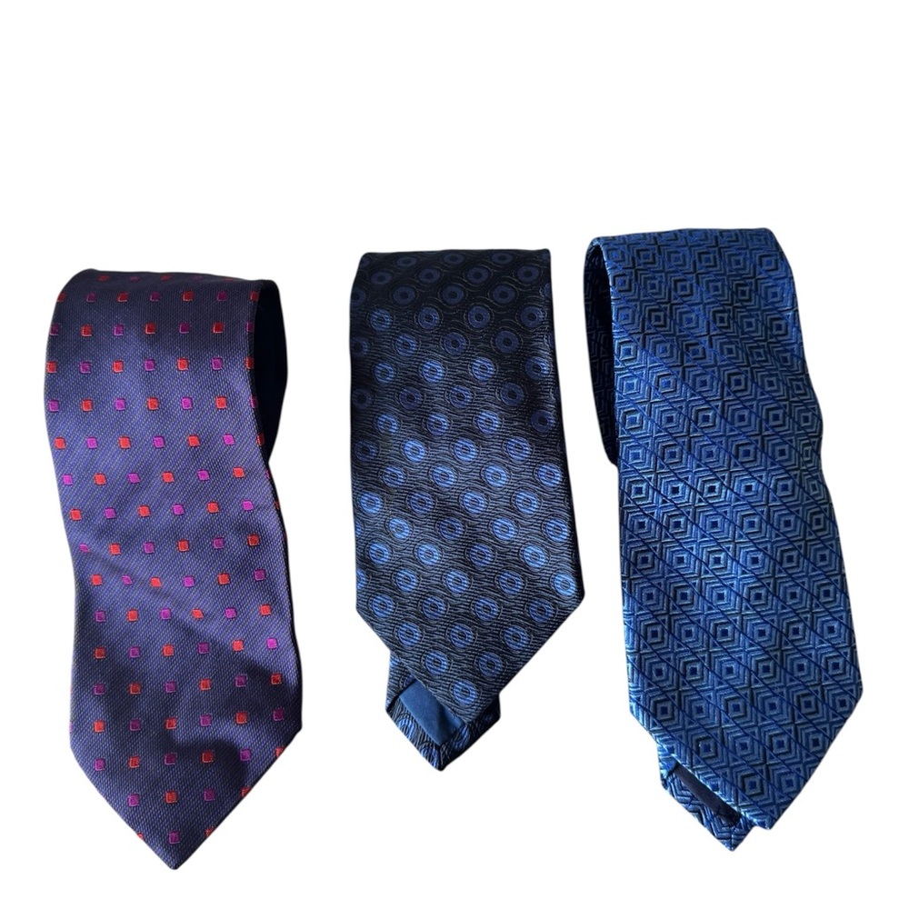 Etro Men's Tie bundle - Navy, Red, and Blue Patterns